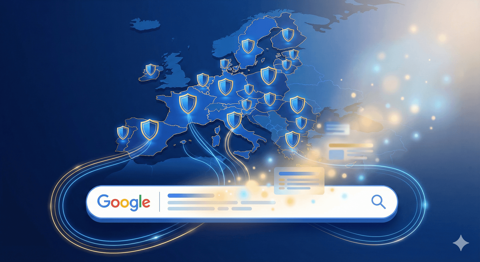 Google Right to Be Forgotten GDPR privacy law guide with EU flag and eraser removing search results